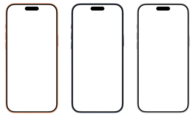 Minimal iPhone 17 Vector Mockup Set