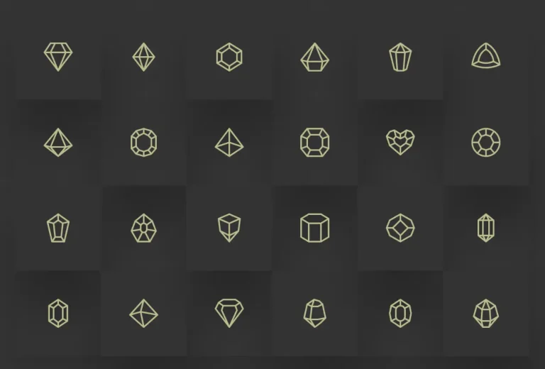 24 Free Crystal & Gemstone Vector Icons