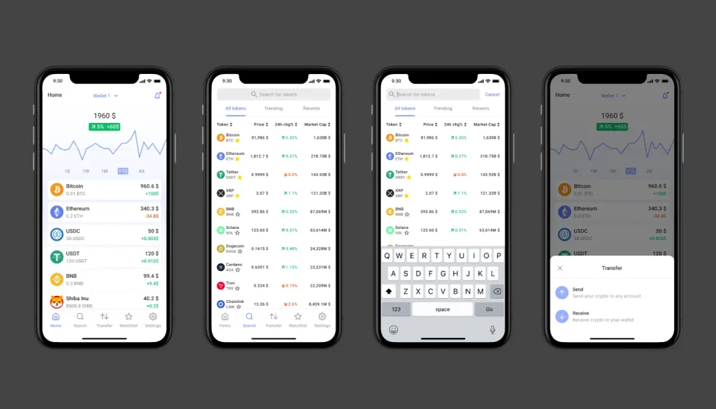 Octo Free Crypto Wallet Figma Design System for iPhone