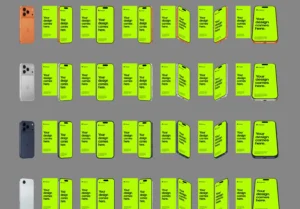 iPhone 17 and iPhone Air Mockups with Transparent Background