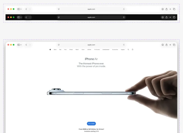 Safari Browser Mockup for macOS 26 Tahoe