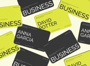 Minimal Rounded Corner Business Card Mockups