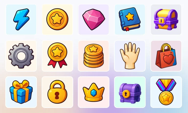 12 Free Colorful Game Vector Icons Figma