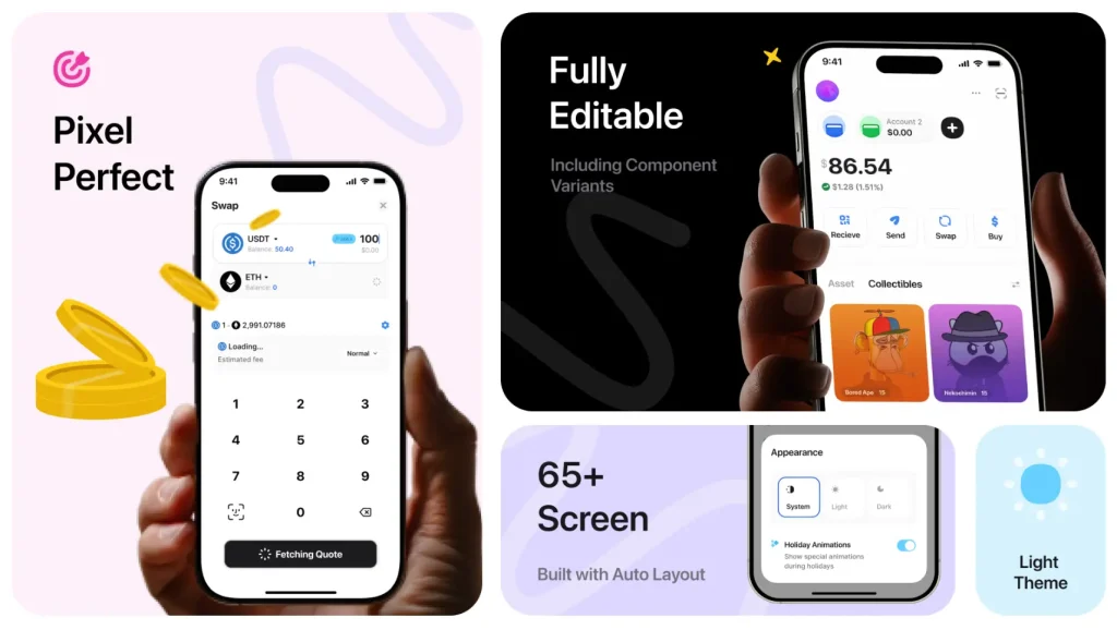 Ghost Crypto Wallet UI Kit Figma