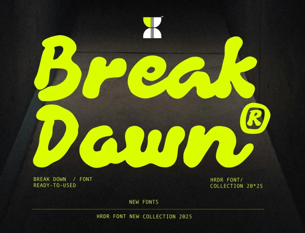 Break Down Bold Script Font