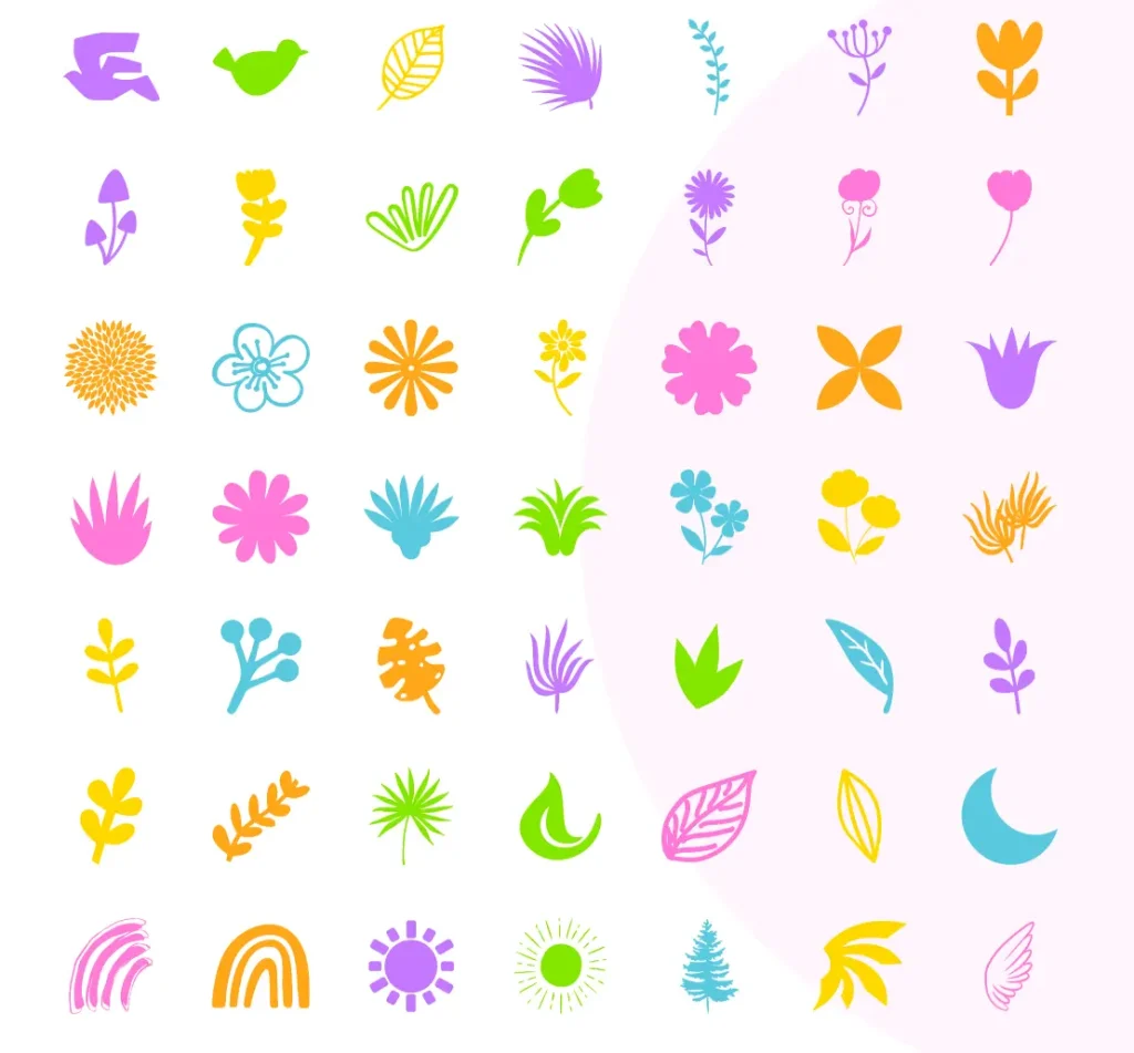 336 Free Hand‑drawn Nature SVG Shapes