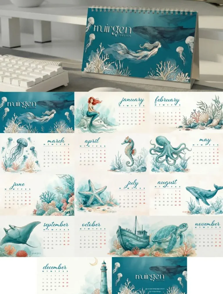 Vintage 2026 Calendar Design (PDF)