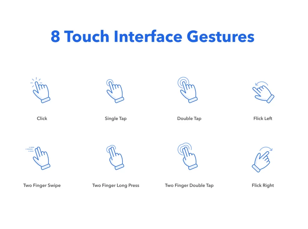 8 Touch Gesture Icons