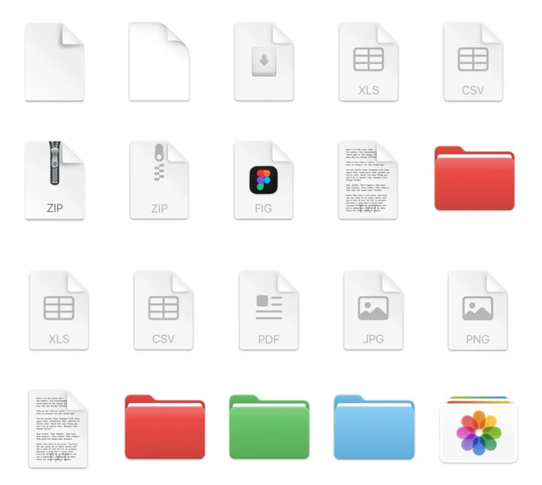 16 Free macOS-style File and Folder Icons