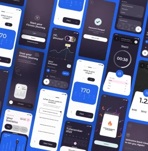 AI Fitness & Health App UI Kit for iOS & Android (Figma)
