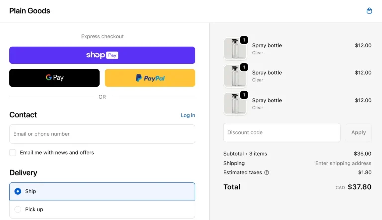 Shopify Checkout & Account UI Kit for Figma