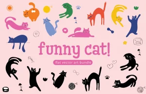 20+ Free Flat Cat Illustrations in Figma