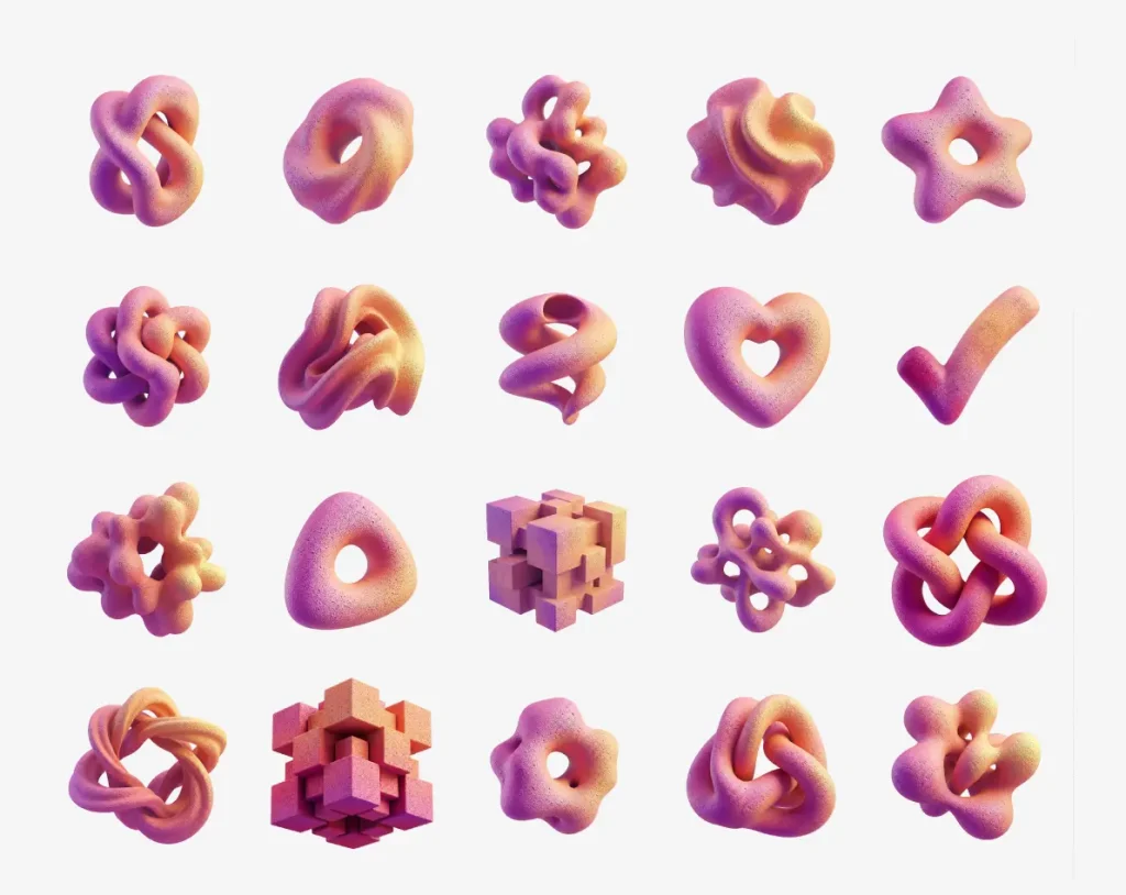 20 Free High-Res Abstract Shapes for SaaS UI