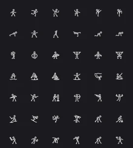 Sports Activity Icons and Sports Equipment Icons (SVG + 2 Styles)