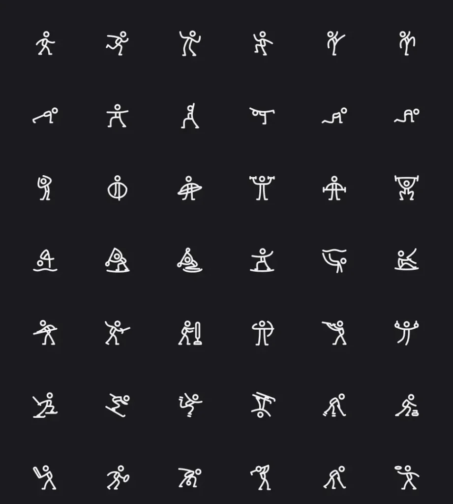 Sports Activity Icons and Sports Equipment Icons (SVG + 2 Styles)