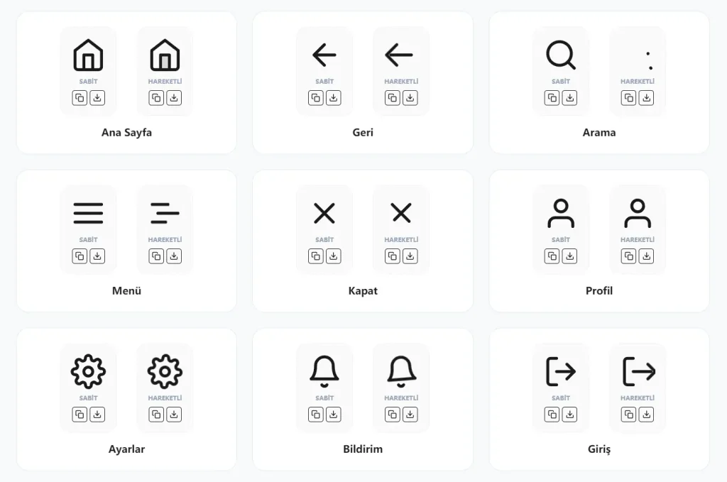 Mini Clean SVG Icon Set for UI UX Design
