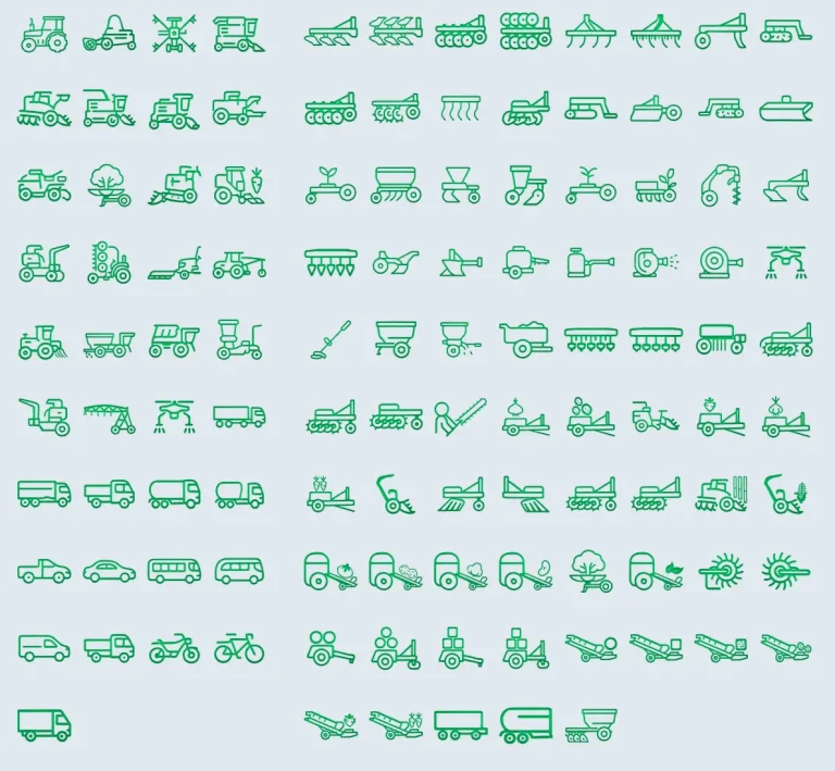 200+ Free Farm Mechanization Icons for Figma