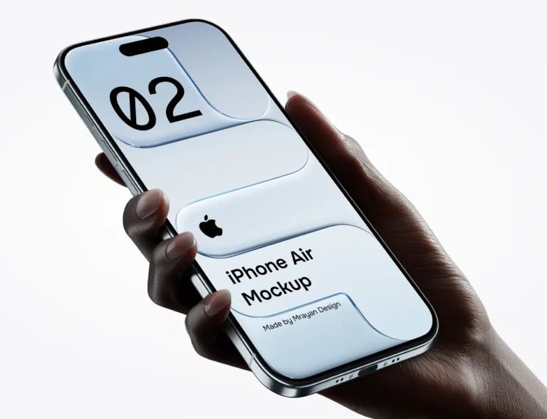 6 Clean iPhone Air Mockups for Figma