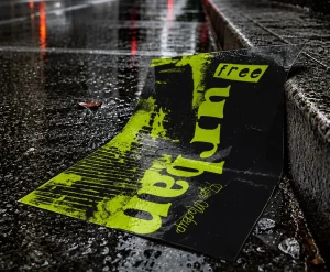 Rainy Street Flyer Mockup PSD