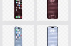 iPhone 18 Pro Figma Mockup in 3 Angles